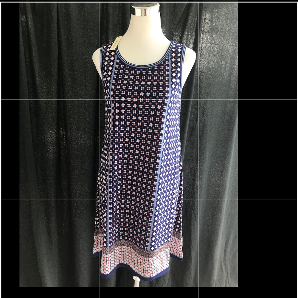 NWT Sleeveless Printed Shift Dress MAX STUDIO sz.M
